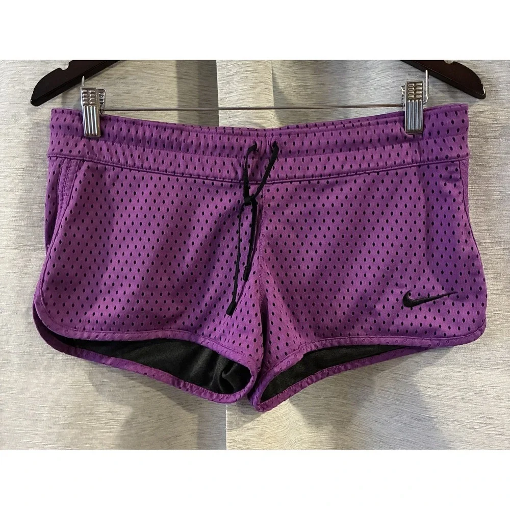 Nike 2000s Y2K Purple Athletic Shorts Size Medium Activewear